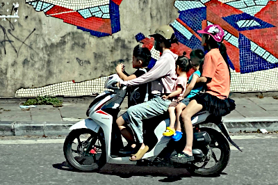Family on a Scooter